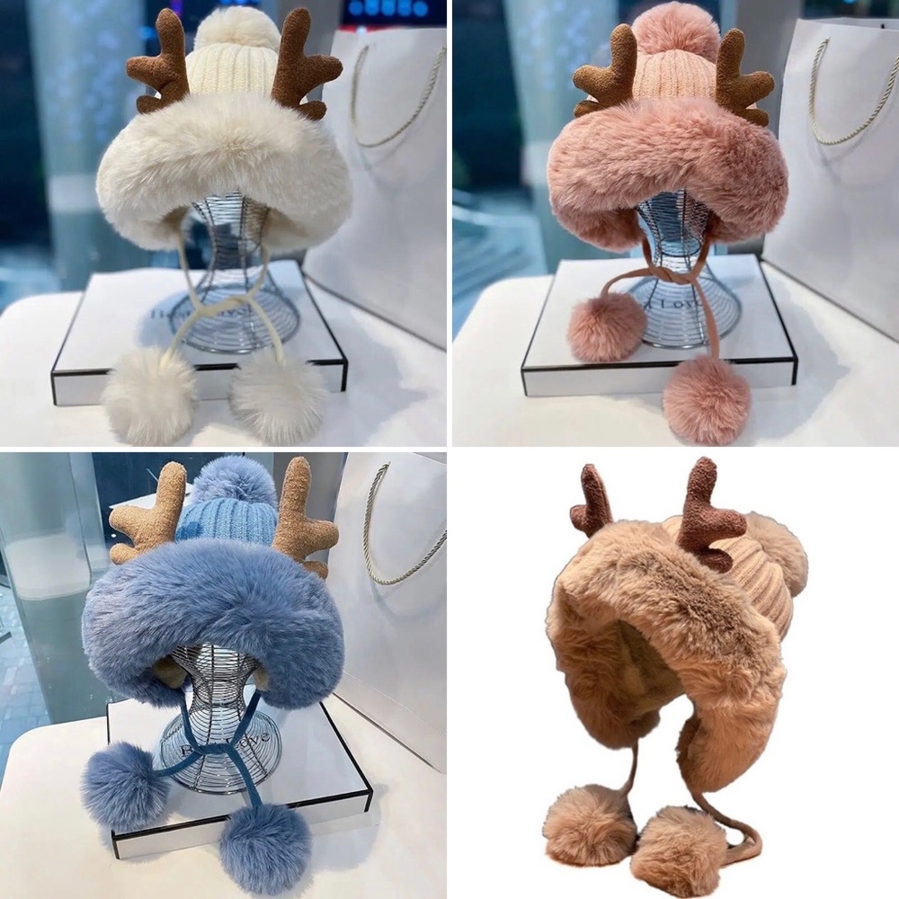 COPY - Unique Antler Plush Reindeer Hats New✨